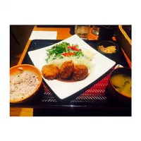 Snapdishの料理写真:#大戸屋#メンチカツ定食|mikiさん