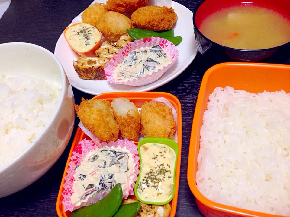 Snapdishの料理写真:海老カツ弁当|ゆりえさん