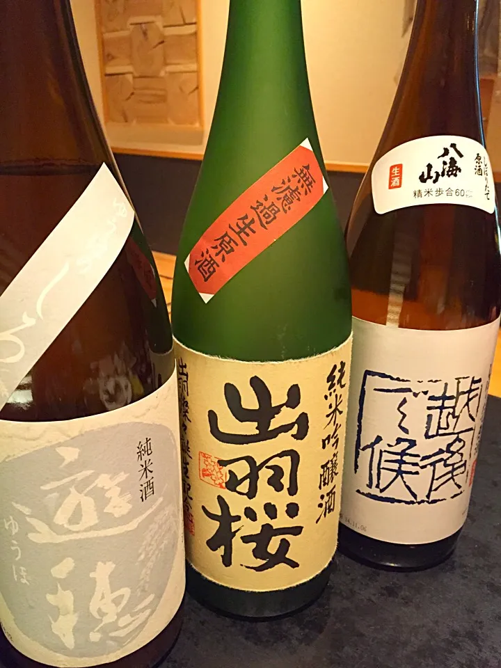 遊穂、出羽桜、越後で候、飲み比べ(＾ｰ^)ノ|901さん