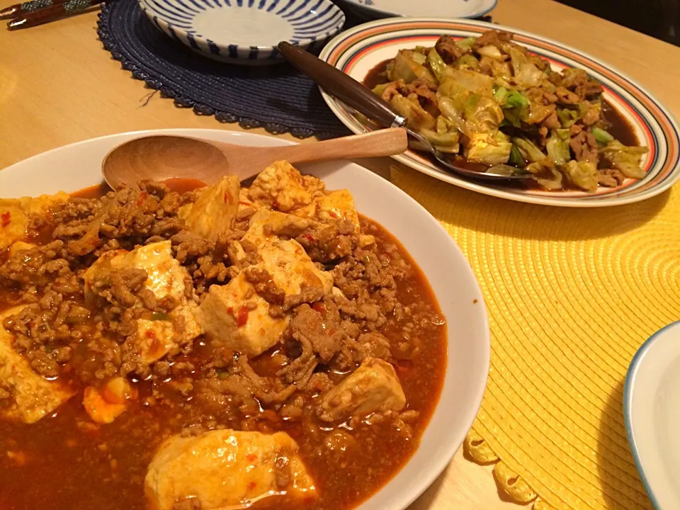 麻婆豆腐と回鍋肉|ぴっぱーさん