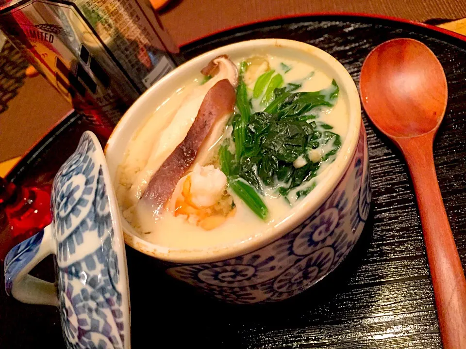 牡蠣の茶碗蒸し🍴細うどん入り〜😊|タプりん♥️さん