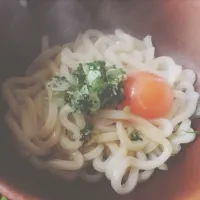 Snapdishの料理写真:釜玉うどん|Akina  Masudaさん