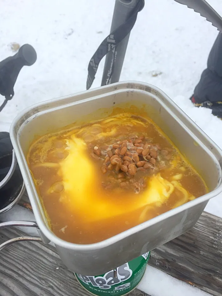 納豆チーズカレーうどん|ラー山さん