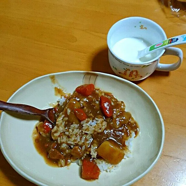 Snapdishの料理写真:ぼっちゃんの朝食
朝カレー🍛|ふみぃさん