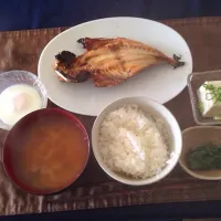 鯵の開き定食