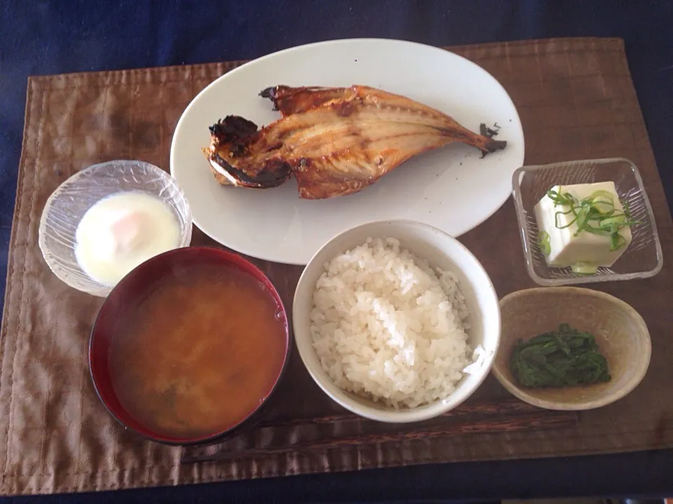 Snapdishの料理写真:鯵の開き定食|純さん