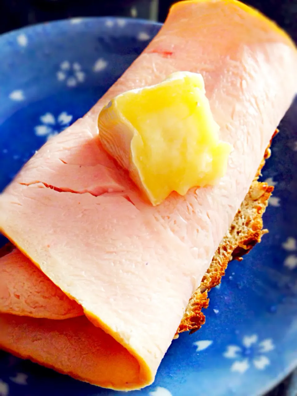 Smoked turkey breast with Camembert toast|coxiella24さん