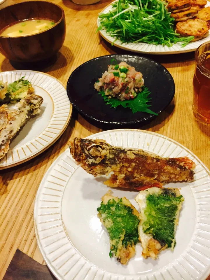 釣った魚で晩御飯。|あけもさん