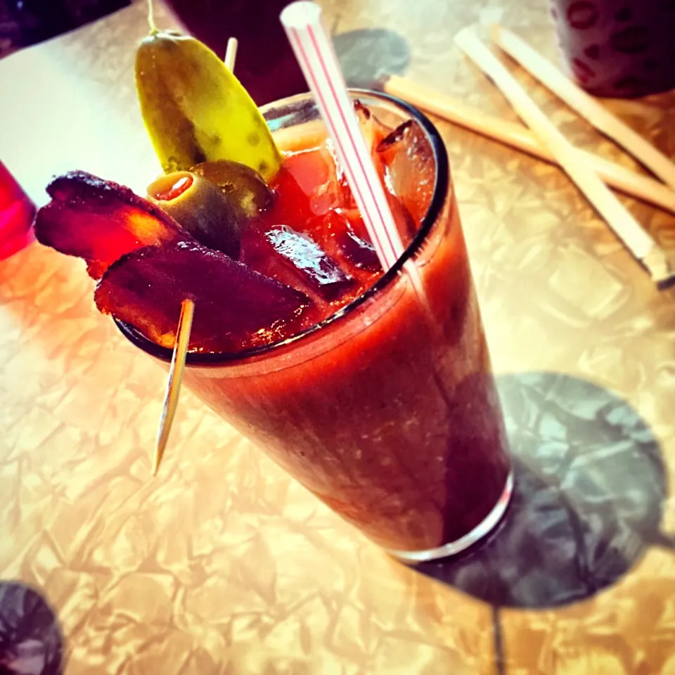 Bloody Mary with bacon infused bourbon|Kim Hansonさん