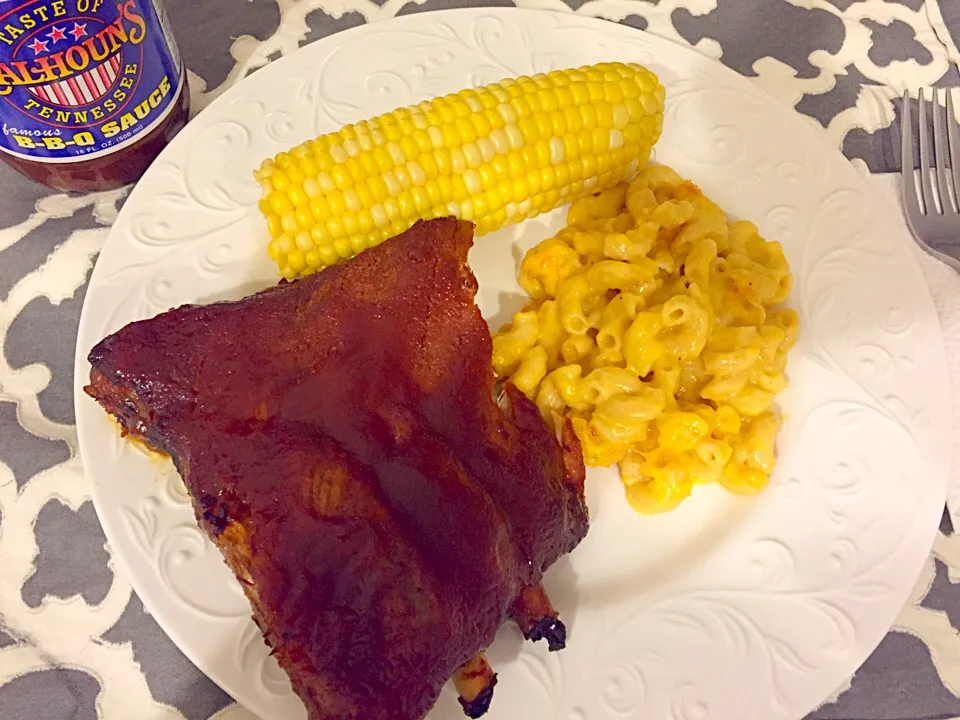 bbq ribs corn mac n cheese|Clancy Cさん