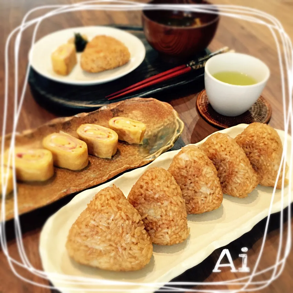 Snapdishの料理写真:りるのんさんの料理 グリルプレートで買うより安い！あの焼きおにぎり🌸をトースターで(◍′◡‵◍)|Ai☆さん