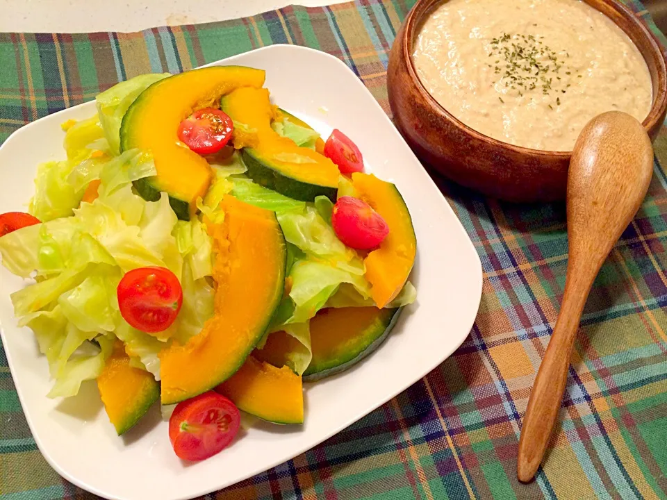 温野菜の豆腐ソース添え|ふたばさん