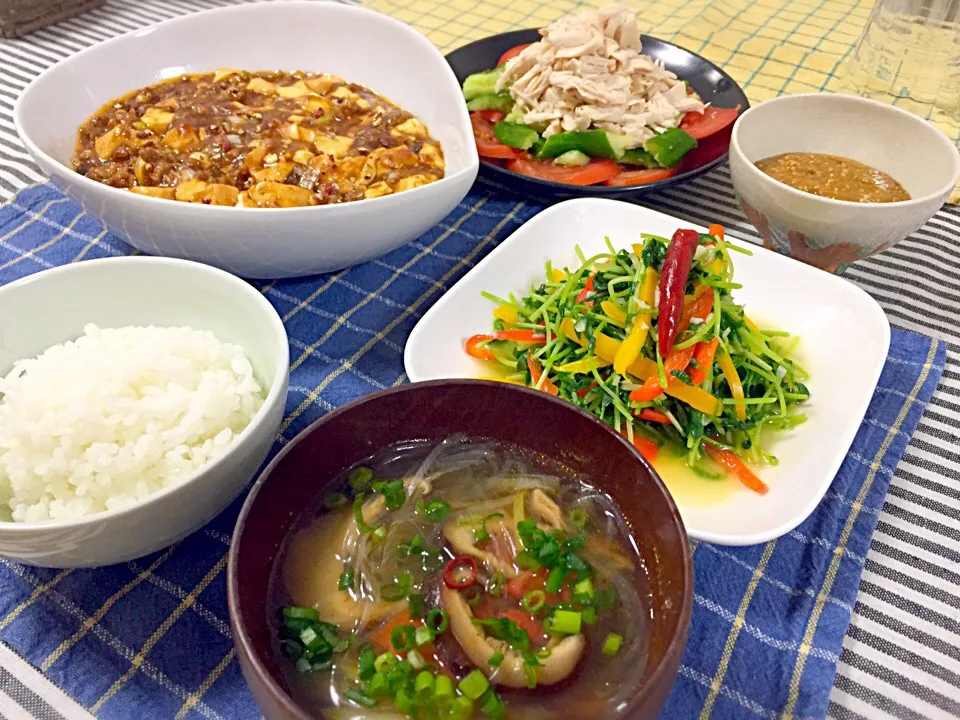 麻婆豆腐定食。|ももみにゃん。さん