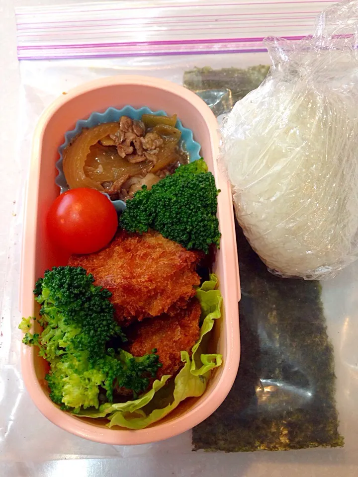 パパの塩昆布おにぎり弁当(๑´ڡ`๑)|ちゃたままさん