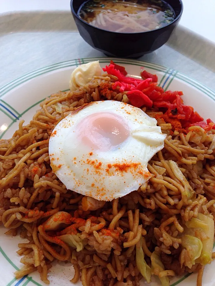 そば飯&味噌汁！|伍龍やすさん