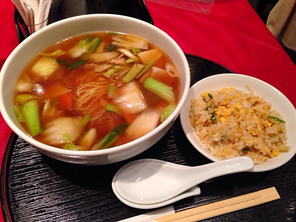 広東麺とミニ炒飯|純さん