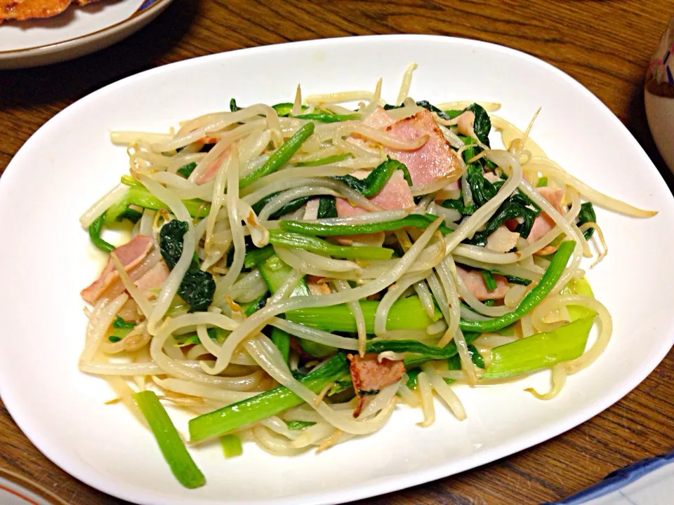 Today's dinner 'ほうれん草もやし炒め|viviさん