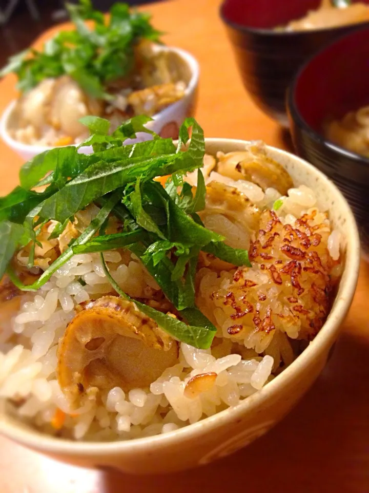 ONI*MAMA*さんの料理 ベビーホタテのバター醤油炊き込み御飯!!!|じゅんこっこさん