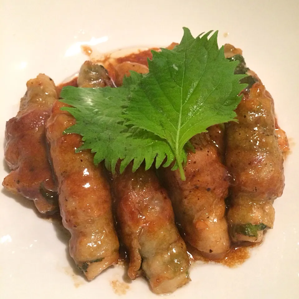 Rolled Pork with Shiso leaves in teriyaki sauce|Kath Kanekoさん