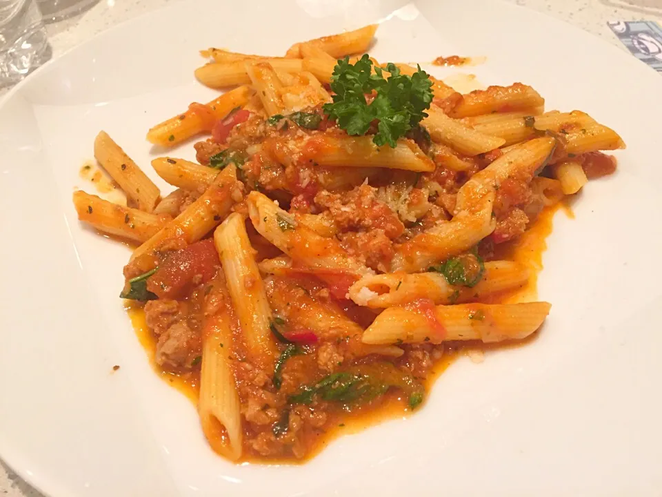 Penne in bolognese sauce|jaszminnyさん