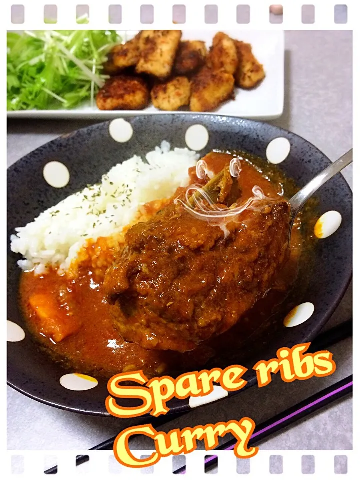 Snapdishの料理写真:スペアリブの簡単こってりカレー🍛|みきぴょん♪さん