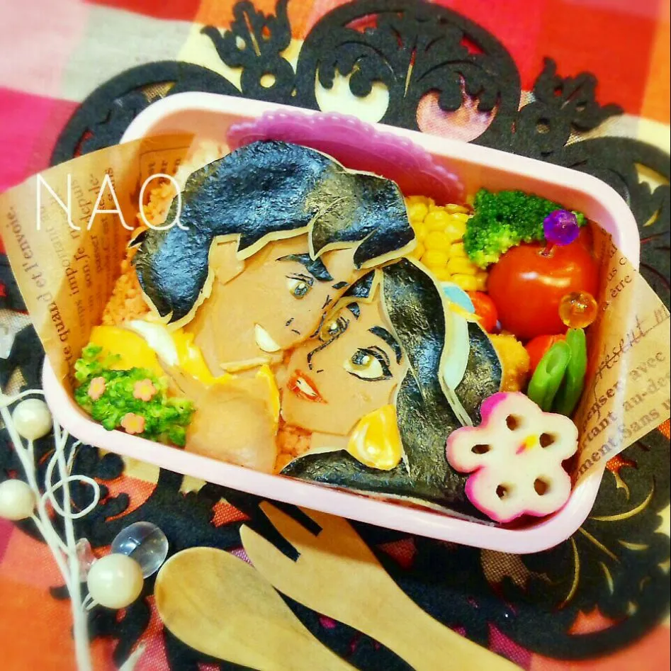 アラジン&ジャスミンのお弁当【ディズニープリンセス】|Naoさん