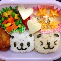 Snapdishの料理写真:ひーのお弁当 くまさん|natuhoさん