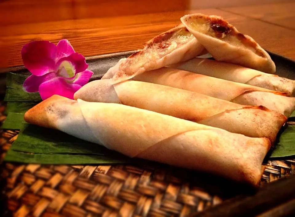 バナナとシナモンの焼き春巻き|ゆぅさん