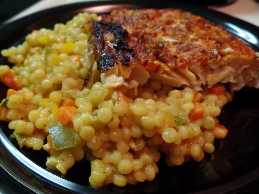 Israeli couscous with roasted artic char  #couscous #articchar #pescetarian #foodie #foodpic #foodporn #foodgasm|Culinary Kissesさん