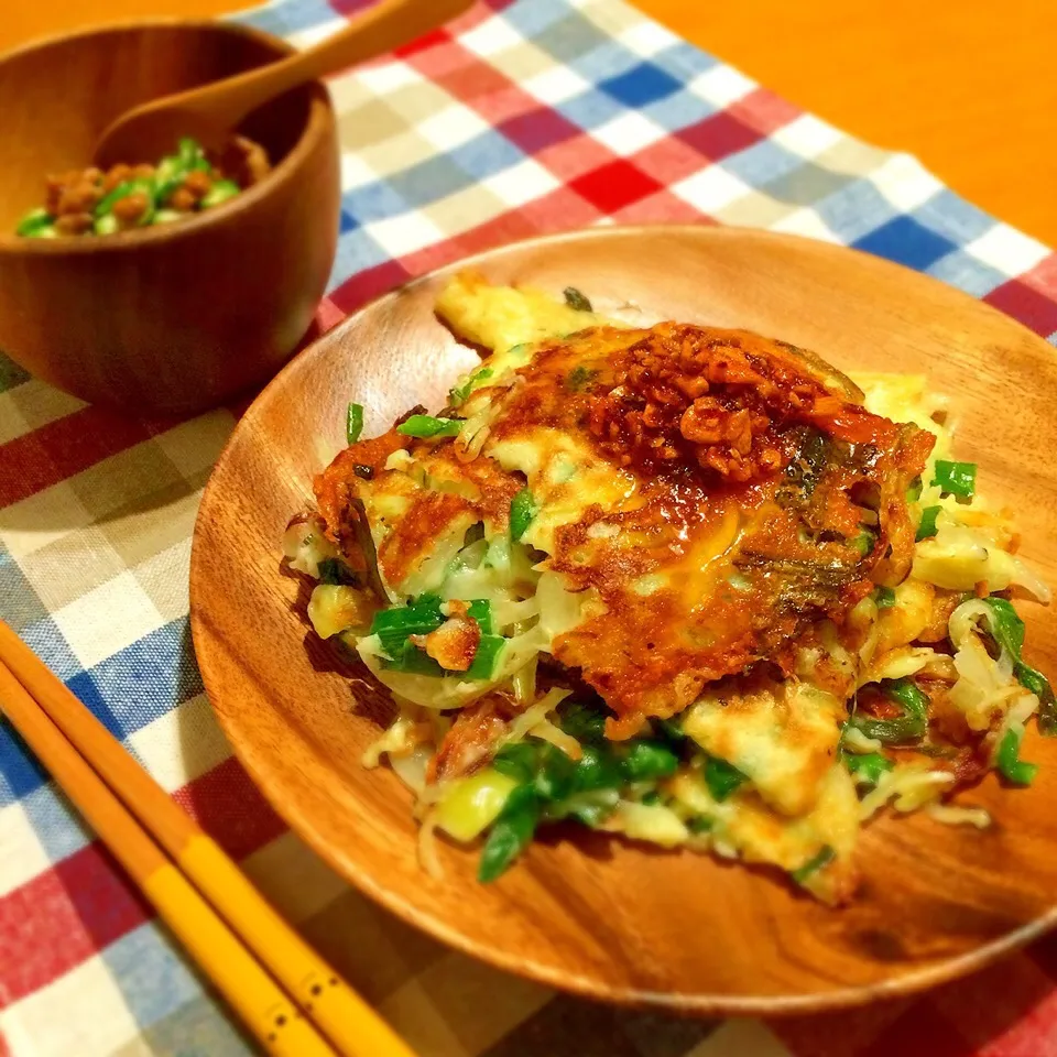 Snapdishの料理写真:ニラチヂミ♡|もなかさん