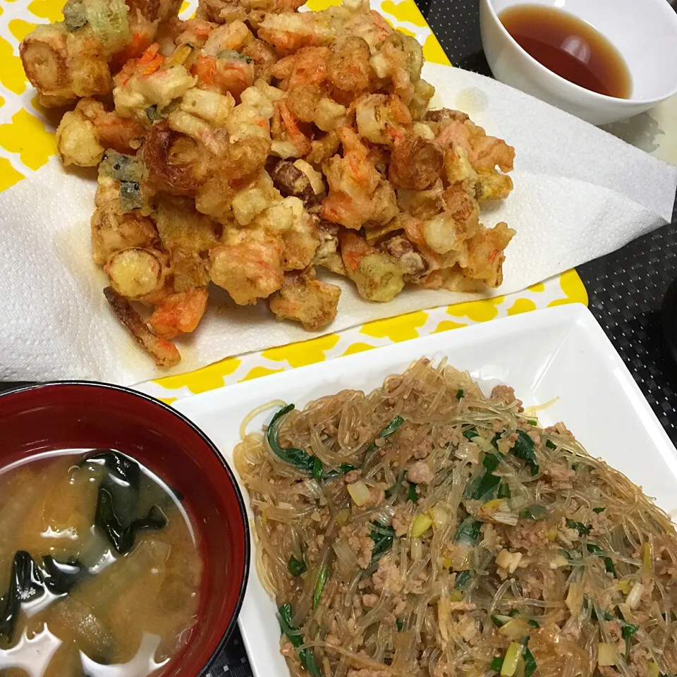 さくさく具沢山かき揚げ☆麻婆春雨|MEGUMIさん