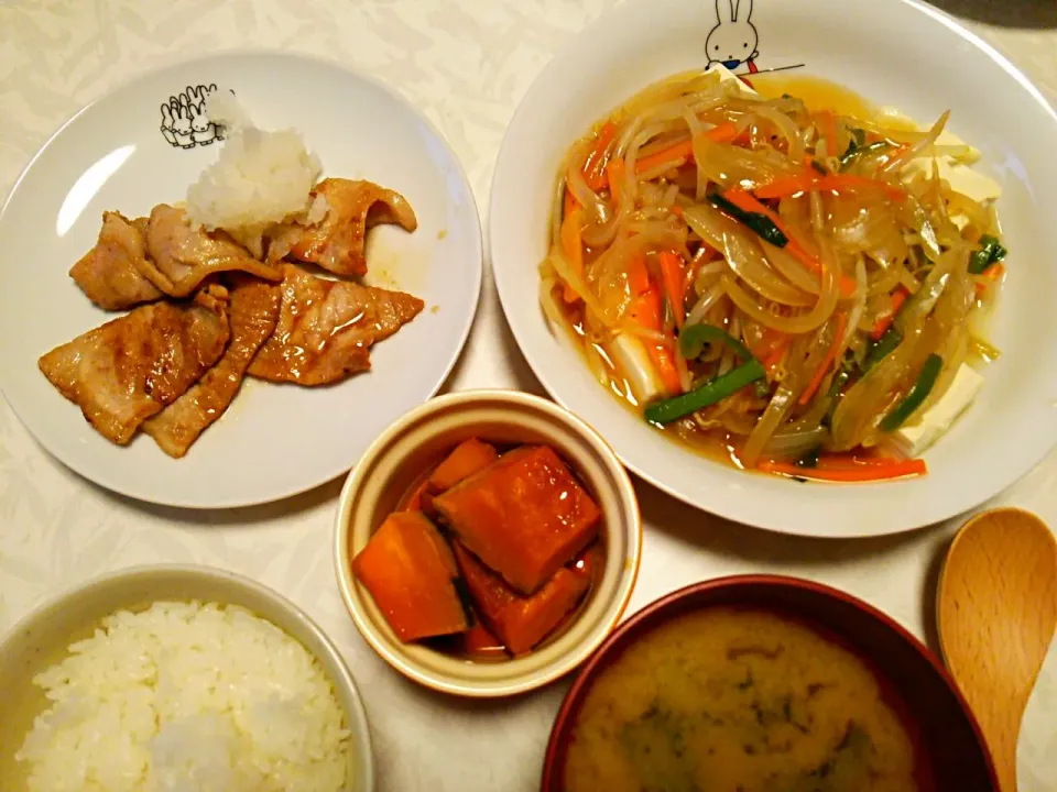 豚のおろし焼き♪豆腐の野菜あんかけ|しずかちゃんさん