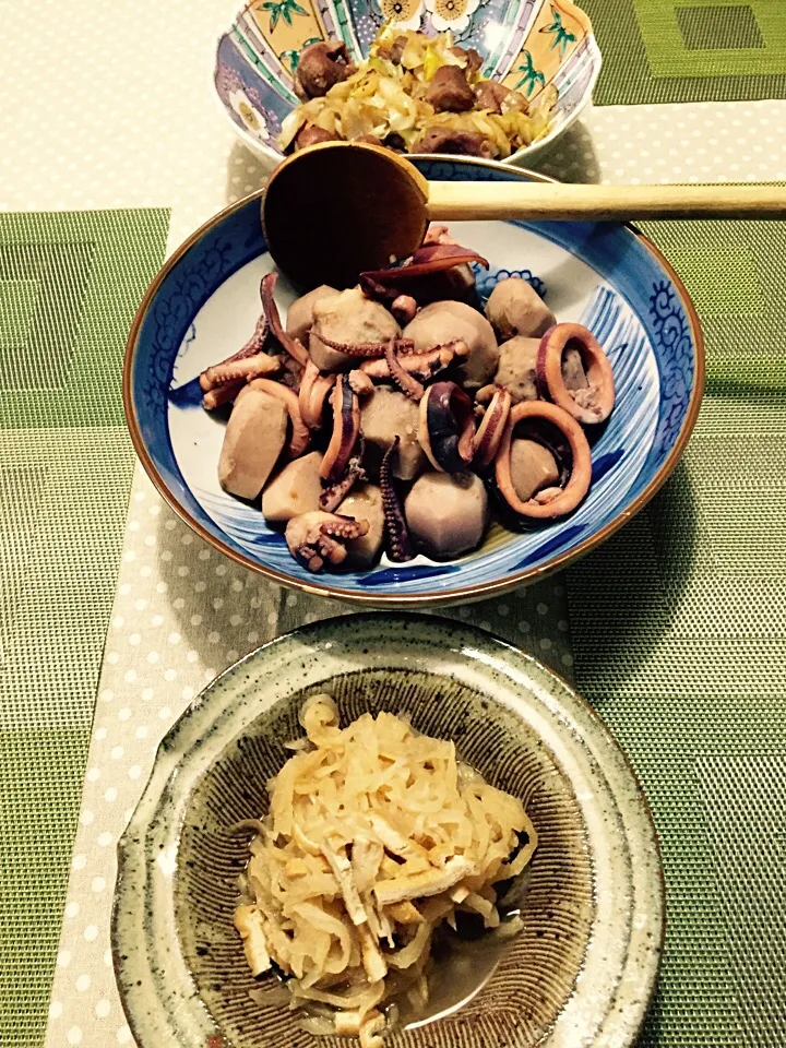 Snapdishの料理写真:鉢盛り三種🍚|ユムユムさん