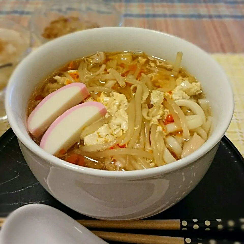 お野菜と溶き卵であんかけうどんに！|ちぇさん