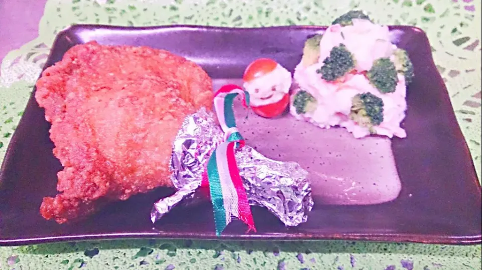 Ｘｍａｓ料理♪チキンとサンタさん|あい(•ө•)♡さん