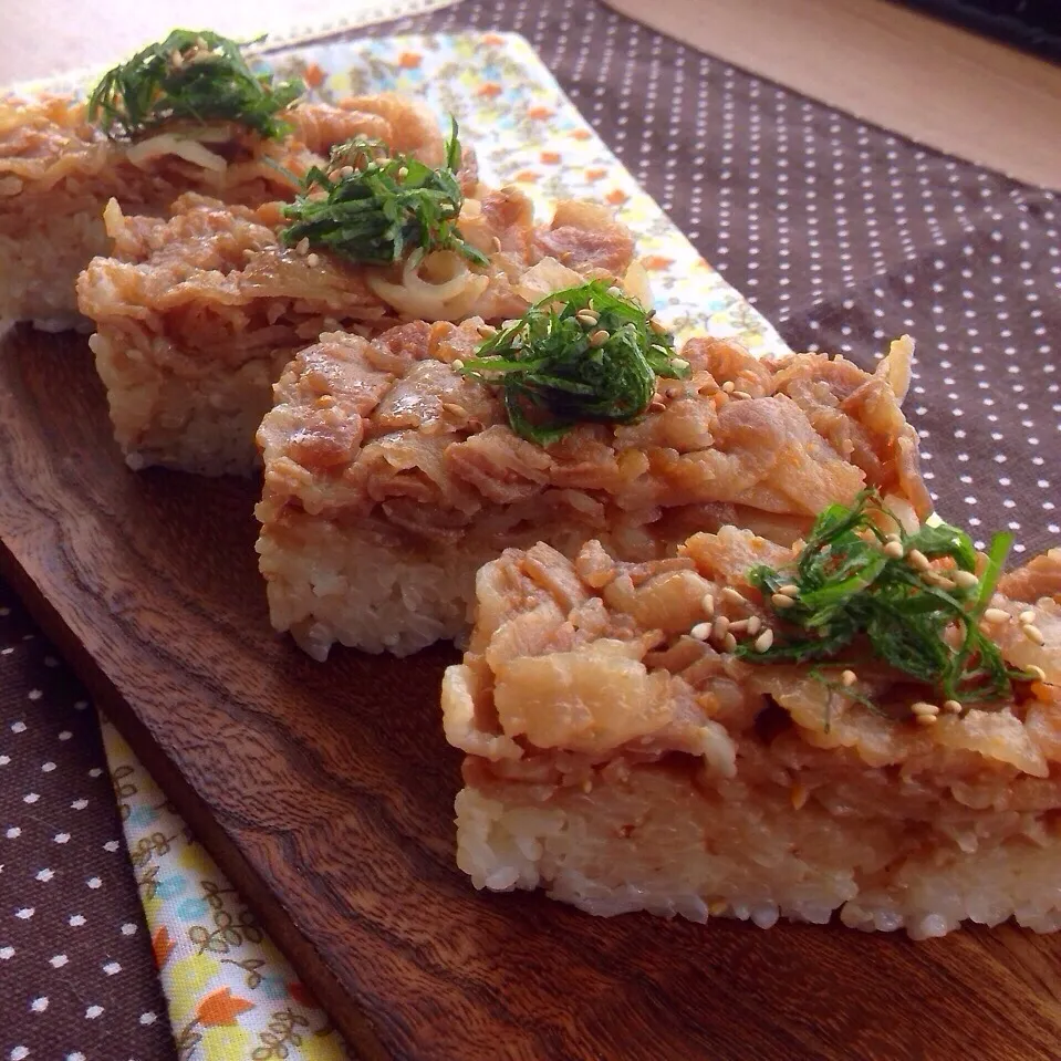 照り焼き味噌の豚バラ押し寿司|優雨【ゆぅ】@ HMH所属さん