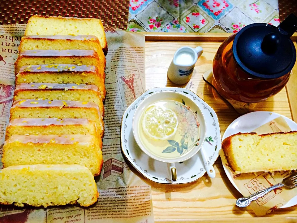 Lemon loaf with lemon tea midnite snacks for me 😁😁😁|Babyluv Cabrera Ocampoさん