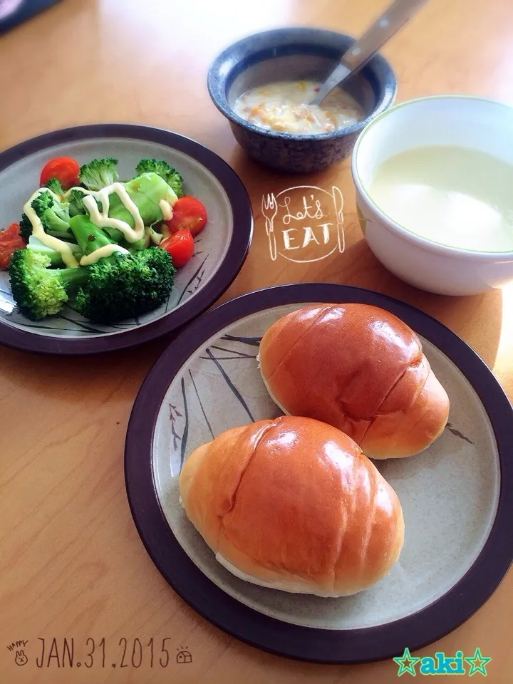 今日の朝ごパン🍴‼︎〜2015.1.31🍀〜|☆aki☆さん