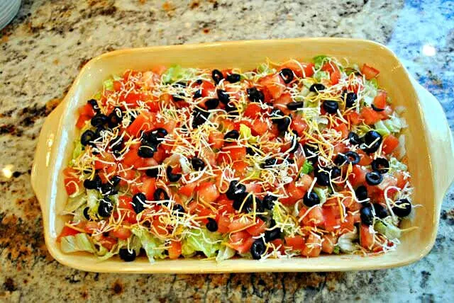 🏈 😆 Superbowl Snack Game Day Party 😆 🏈 Touchdown Taco Dip #Snack/Teatime #Beef #Vegetable #Appetizer #Party #GameDay 👍 👍 👍|Alisha GodsglamGirl Matthewsさん