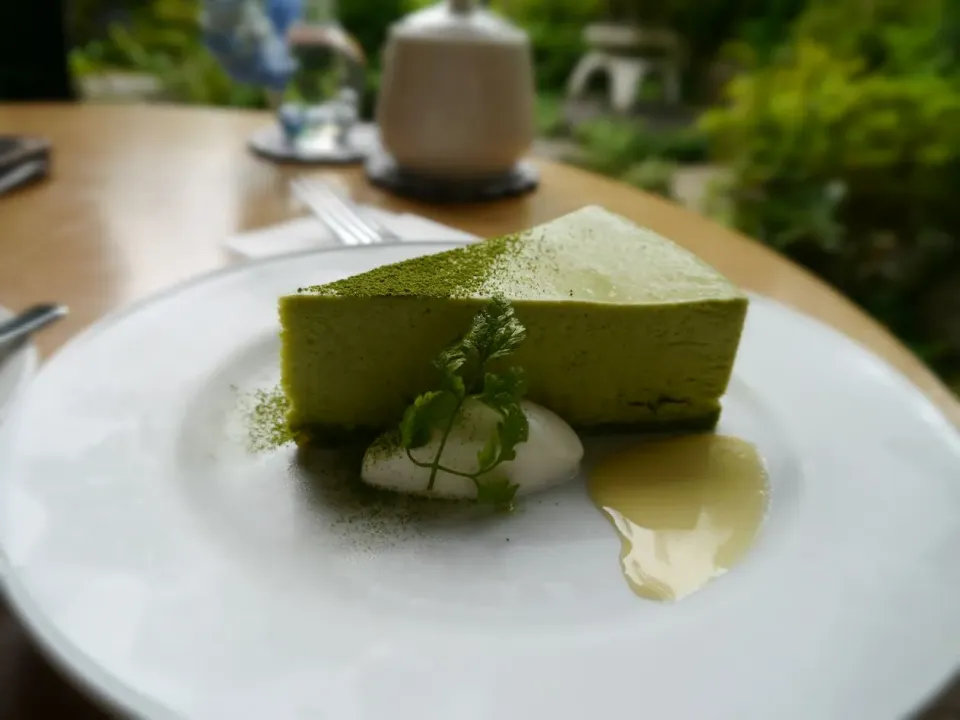 green tea  cheese cake @ cafe in Kyoto|Arisaさん