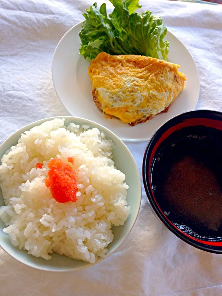 鯛のお吸い物と納豆オムレツの朝食|西田真由子さん