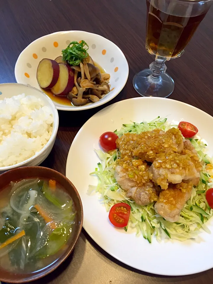 油淋鶏の晩ご飯|mikaさん