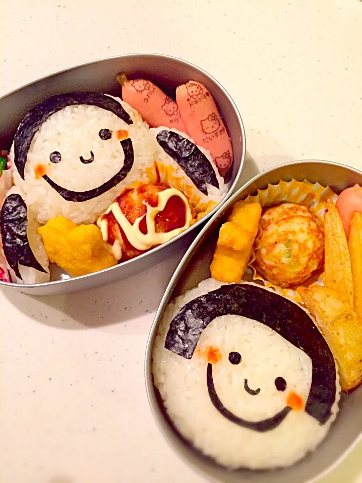 Snapdishの料理写真:姉妹お弁当♡♡|みずほさん