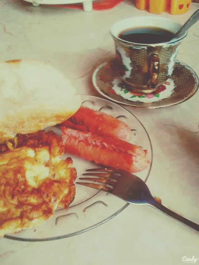 my yummy lunch with coffee  ❤❤ 💞 💞|mariam gogiavaさん