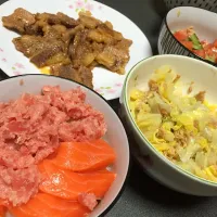 海鮮丼、牛カルビ|そみさん