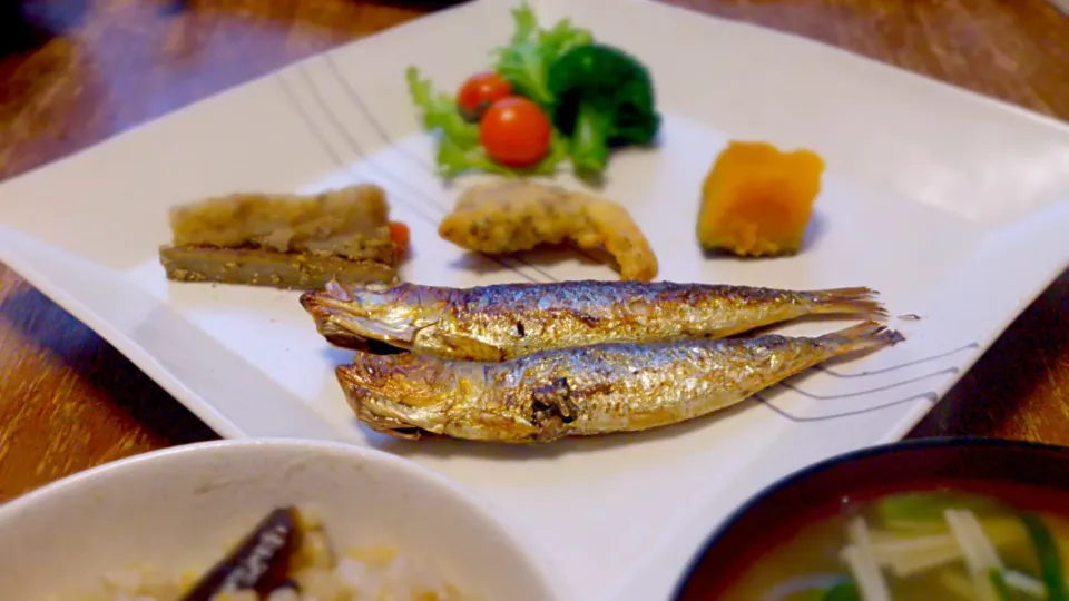 焼き魚定食【鰯】|プチテンよすさん