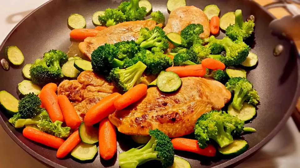 Teriyaki Chicken with carrots, broccoli and zucchini

My first attempt it this dish. Came out really well, but needs a little tweaking on the over all flavor an|Dan Williamsさん