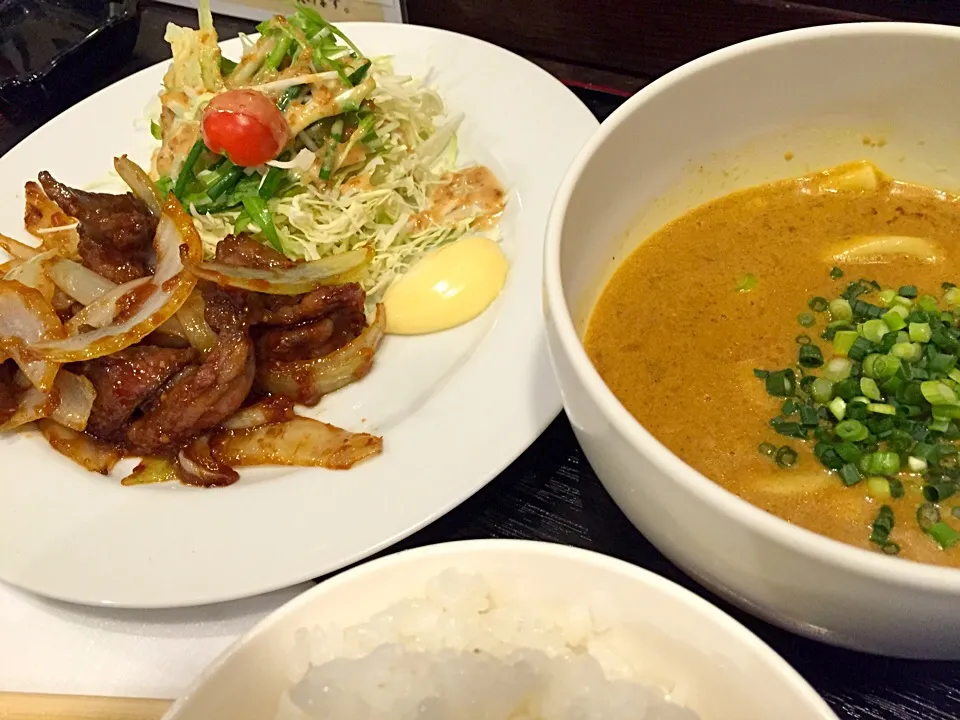 和牛カルビ定食 ハーフカレーうどん付き|SASAKI Hiroshiさん