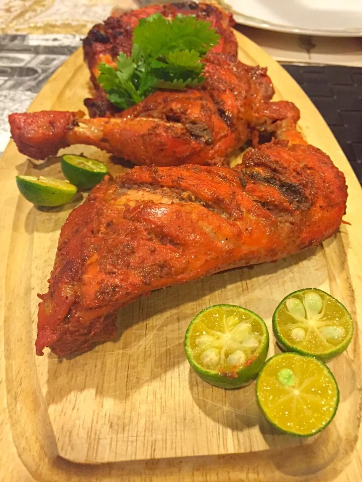 Snapdishの料理写真:Marinated tandoori chicken|Ismahan Khanさん