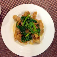 Garlic spinach pork|Stepanie Batario Kanazawaさん